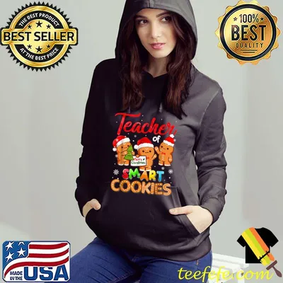 Awesome Teacher Of Smart Cookies Christmas Teacher Holiday T-Shirt