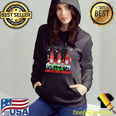 Awesome Team Lunch Lady Gnomes Christmas Lights Gnome Lunch Lady T-Shirt