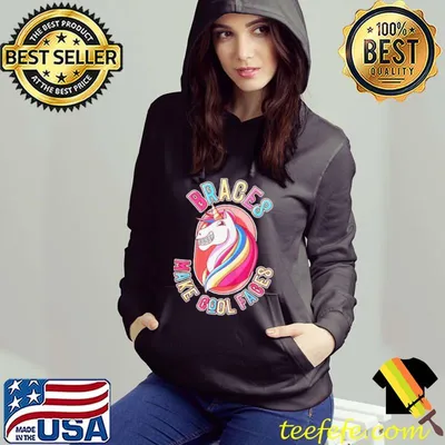 Awesome Unicorn with dental braces horn horse smile shirt