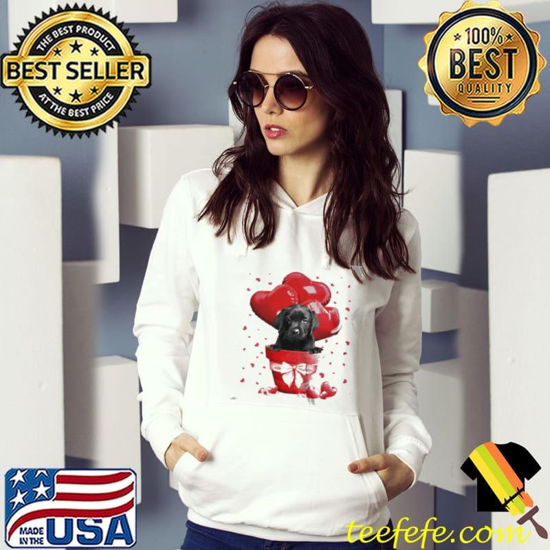 Awesome Valentine pot black labrador pup dogs shirt