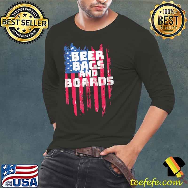 Beer Bags And Boards America Flag Shirt Long Sleeve Tee Beer Bags And Boards America Flag Shirt Long Sleeve Tee