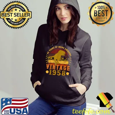 Best 64 Years Of Being Awesome T Rex Vintage 1958 64th Birthday T-Shirt