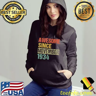 Best Awesome Since November 1934 87th Birthday T Shirt