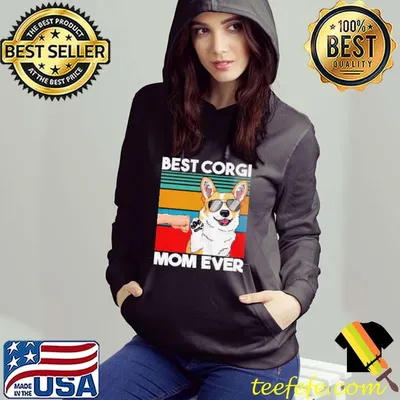 Best corgI mom ever dog mom faust bump langarm shirt
