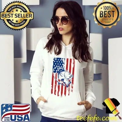 Best Fishing American Flag Shirt