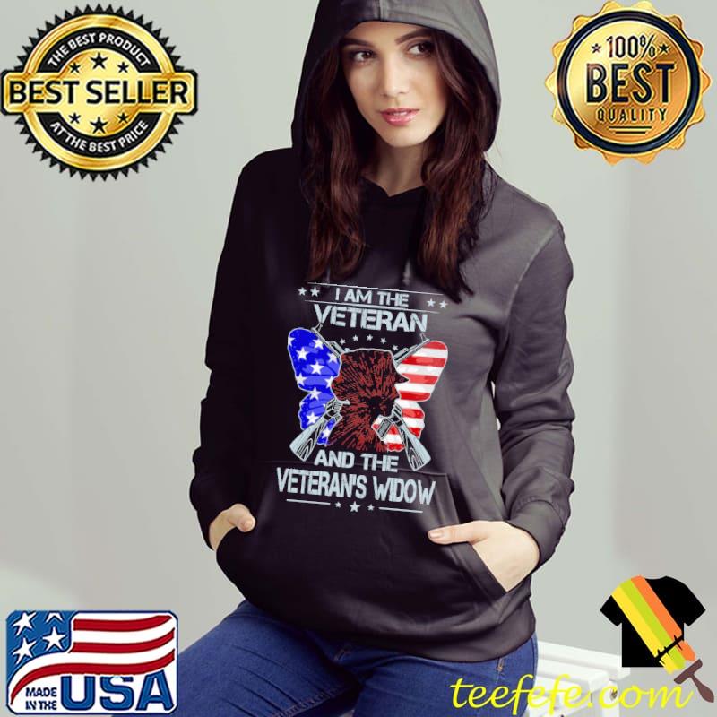 Best I Am The Veteran And The Veteran's Widow Butterfly Shirt Best I Am The Veteran And The Veteran's Widow Butterfly Shirt