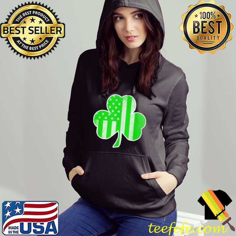 Best Us irish flag shamrock greenclover boy girl shirt