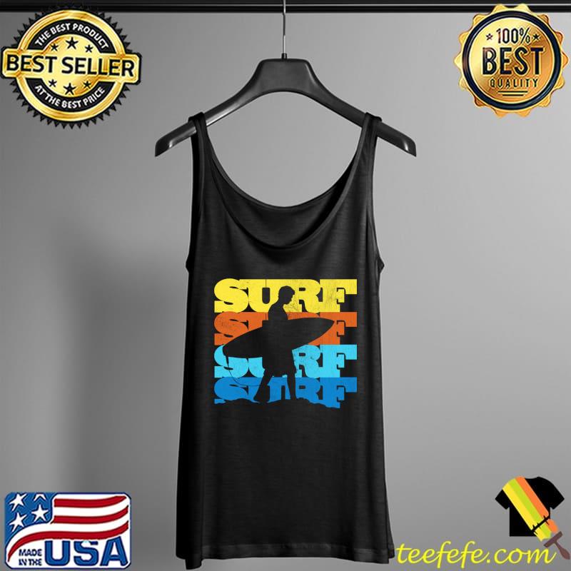 Best Vintage Surfing Silhouette Surfer Retro 70s Sunset Beach T-Shirt Tank Top Best Vintage Surfing Silhouette Surfer Retro 70s Sunset Beach T-Shirt Tank Top
