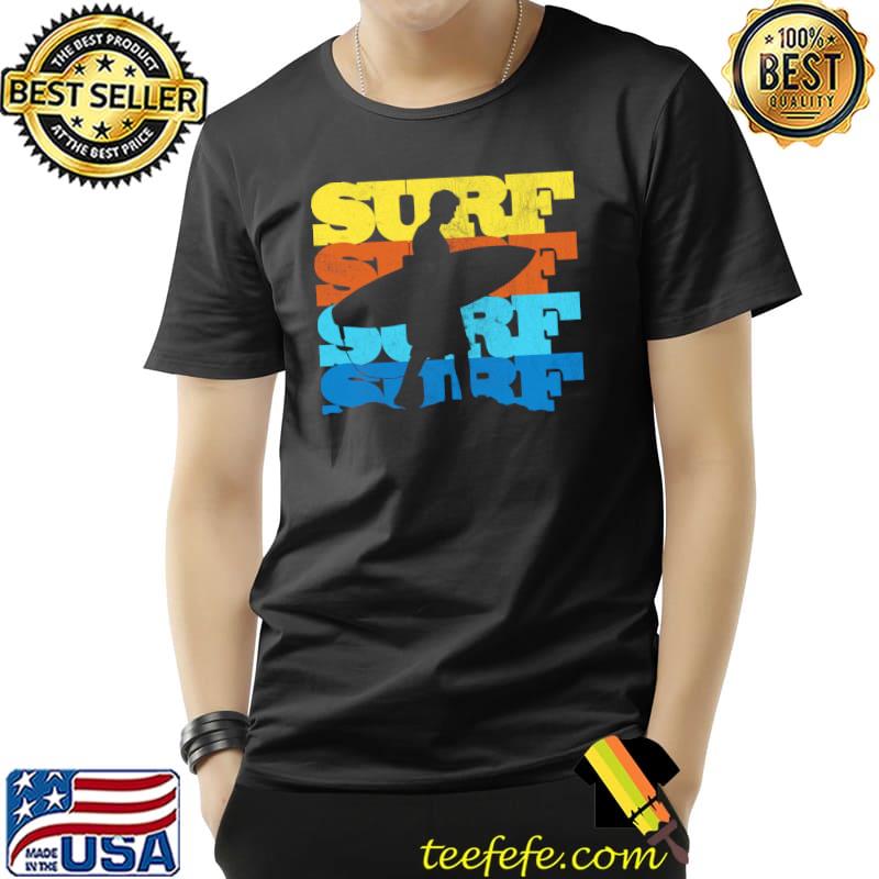 Best Vintage Surfing Silhouette Surfer Retro 70s Sunset Beach T-Shirt Unisex Best Vintage Surfing Silhouette Surfer Retro 70s Sunset Beach T-Shirt Unisex