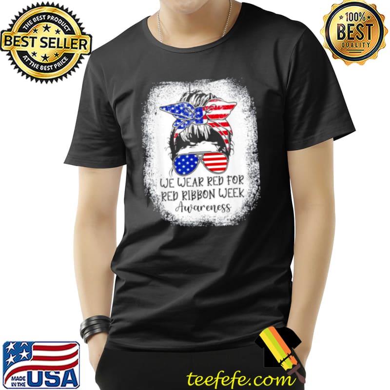 Best We wear red for red ribbon week awareness usa flag Unisex Best We wear red for red ribbon week awareness usa flag Unisex