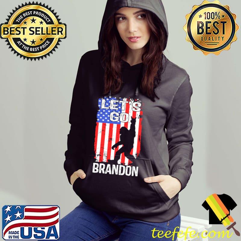 Bigfoot Let's Go Brandon America Flag Shirt Bigfoot Let's Go Brandon America Flag Shirt