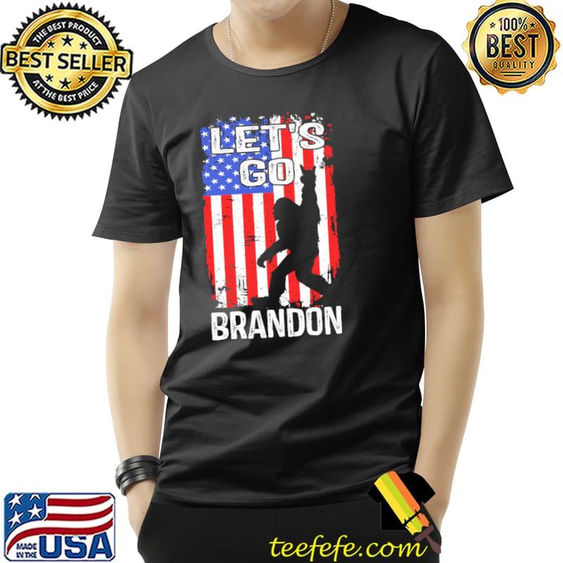 Bigfoot Let's Go Brandon America Flag Shirt Unisex Bigfoot Let's Go Brandon America Flag Shirt Unisex