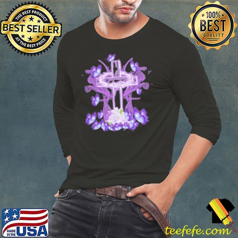 Butterflies Jesus Cross Jesus Shirt Long Sleeve Tee Butterflies Jesus Cross Jesus Shirt Long Sleeve Tee