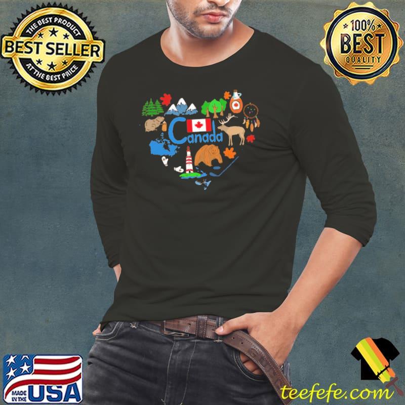 Canada Flag Enviroment Shirt Long Sleeve Tee Canada Flag Enviroment Shirt Long Sleeve Tee