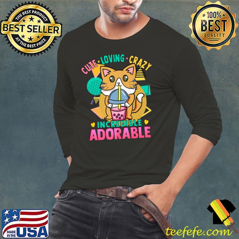 Cat Bubble Milk Tea - Cute Kawaii - Loving Crazy Adorable Premium T-Shirt Long Sleeve Tee Cat Bubble Milk Tea - Cute Kawaii - Loving Crazy Adorable Premium T-Shirt Long Sleeve Tee