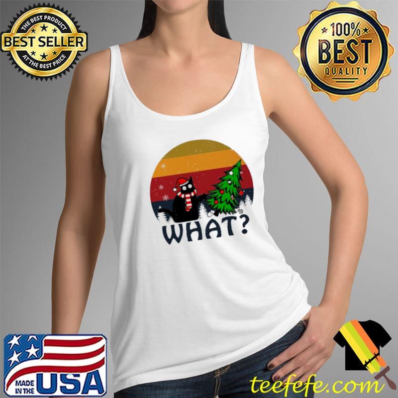 Cat Christmas Cat What Vintage Shirt Tank Top Cat Christmas Cat What Vintage Shirt Tank Top