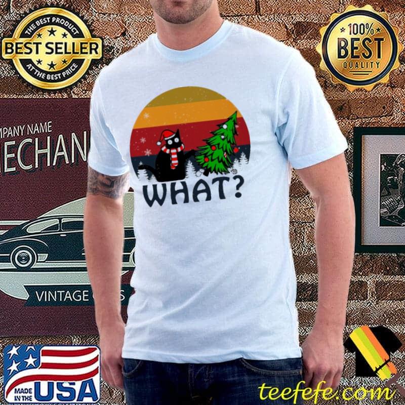Cat Christmas Cat What Vintage Shirt Unisex Cat Christmas Cat What Vintage Shirt Unisex