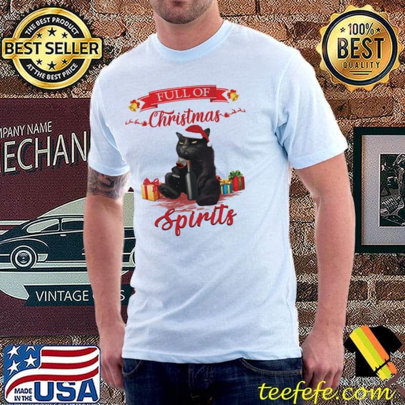 Cat Full Of Christmas Spirit Shirt Unisex Cat Full Of Christmas Spirit Shirt Unisex