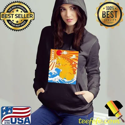 Catzilla Cute Cat Art Japanese Sunset Shirt
