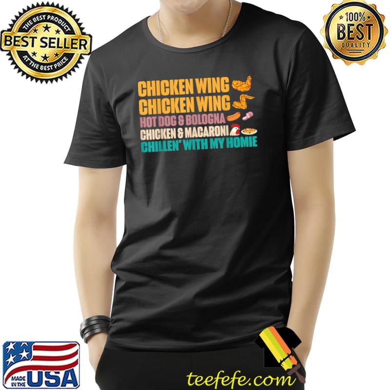 Chicken Wing Hot Dog Bologna Macaroni Funny Poultry Lover T-Shirt Unisex Chicken Wing Hot Dog Bologna Macaroni Funny Poultry Lover T-Shirt Unisex