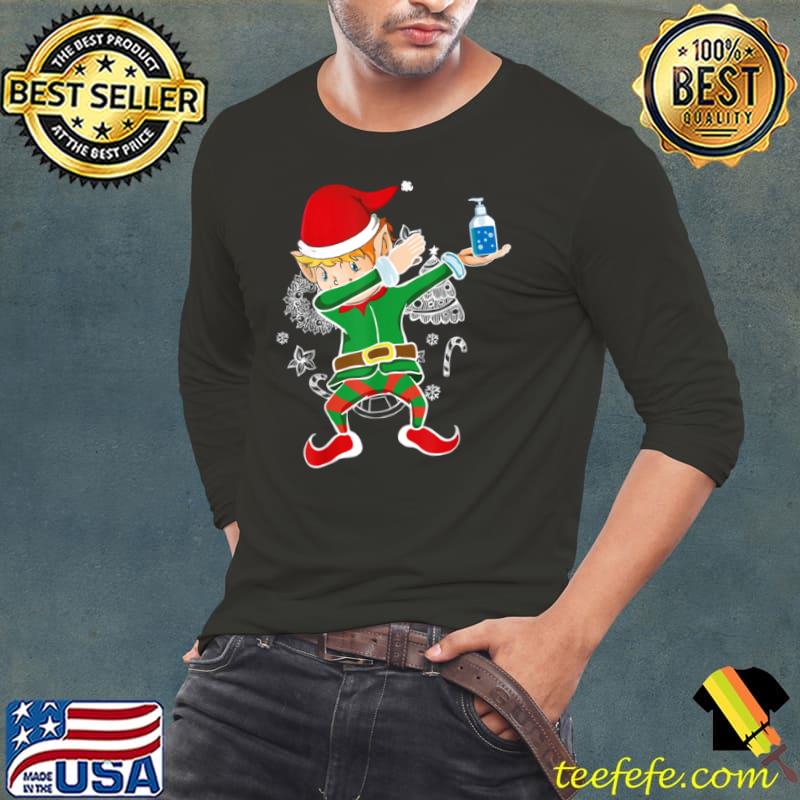 Christmas Dabbing Elf Xmas Costume Pajama T Shirt Long Sleeve Tee Christmas Dabbing Elf Xmas Costume Pajama T Shirt Long Sleeve Tee