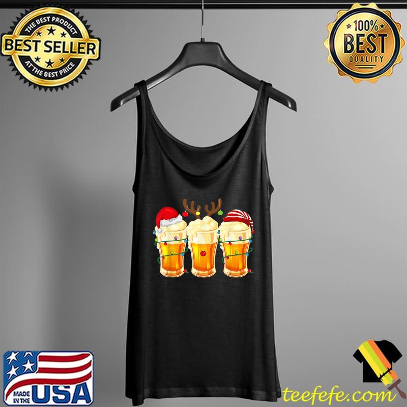 Christmas Party 2021 Beer Santa Reindeer Lights Matching T-Shirt Tank Top Christmas Party 2021 Beer Santa Reindeer Lights Matching T-Shirt Tank Top