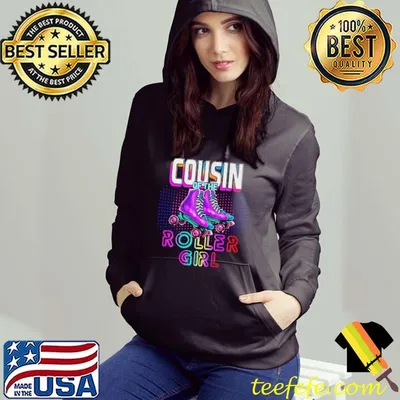 Cousin roller girl roller skating birthday matching family shirt