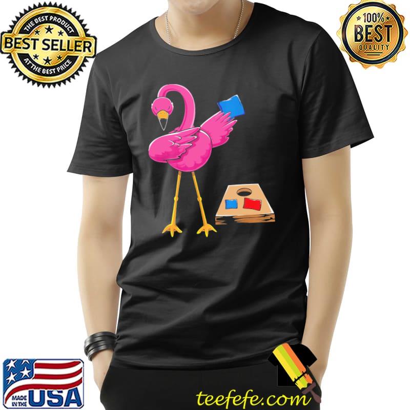 Dabbing Corn Hole Flamingoes Shirt Unisex Dabbing Corn Hole Flamingoes Shirt Unisex
