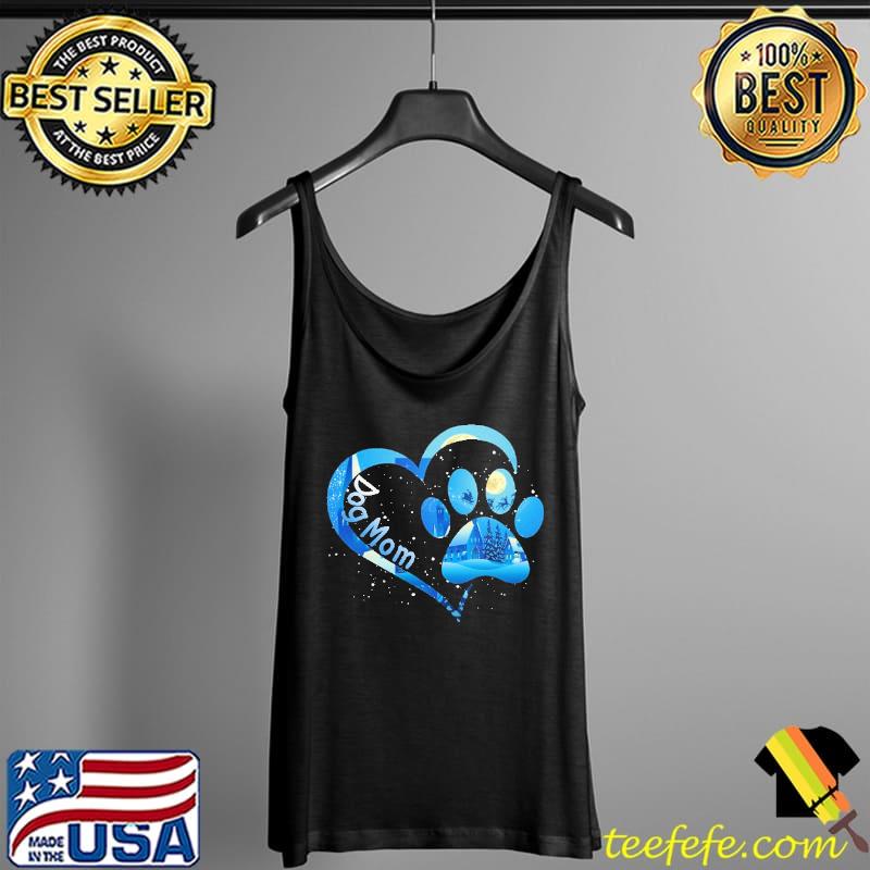 Dog Paw Heart Love Snow Shirt Tank Top Dog Paw Heart Love Snow Shirt Tank Top