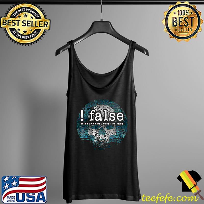 False It’s Funny Because It’s True Coder Software Computer Shirt Tank Top False It’s Funny Because It’s True Coder Software Computer Shirt Tank Top