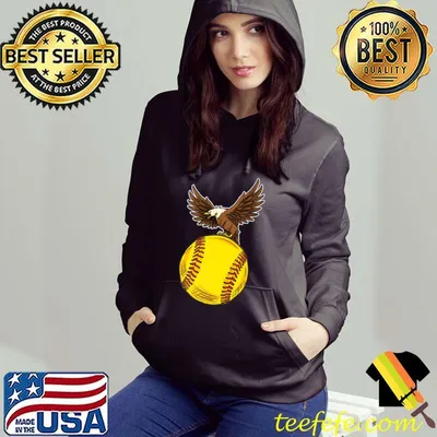 Fastpitch Eagle Funny Softball Premium T-Shirt