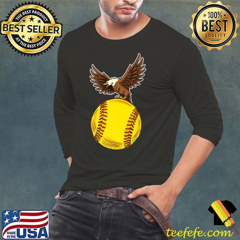 Fastpitch Eagle Funny Softball Premium T-Shirt Long Sleeve Tee Fastpitch Eagle Funny Softball Premium T-Shirt Long Sleeve Tee