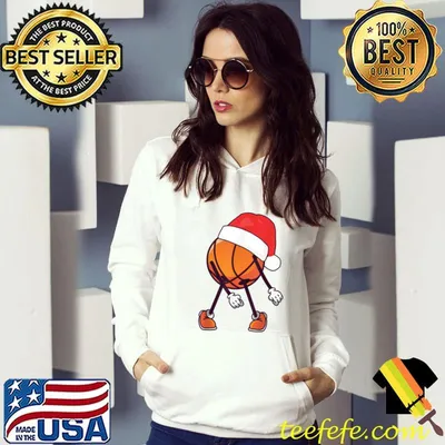 Flossing Santa Basketball Adult and Kids Christmas Pajamas T-Shirt