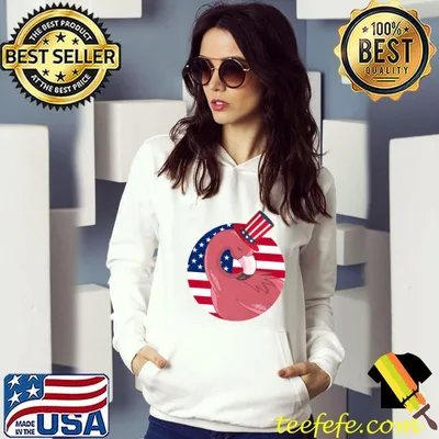 Funny american patriotic or 4th of July or flamingo 4th of july Premium T-Shirt
