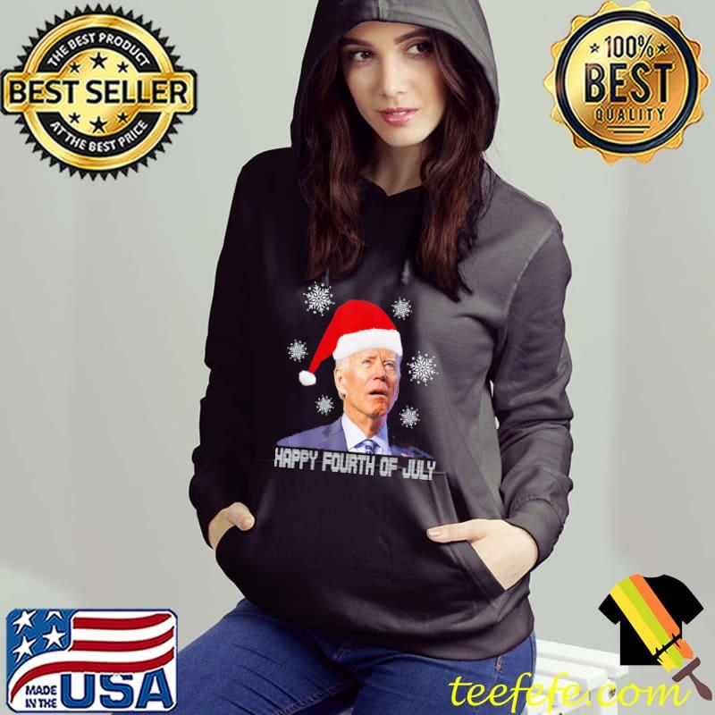 Funny Anti Joe Biden Happy 4th of July Biden Merry Christmas T-Shirt