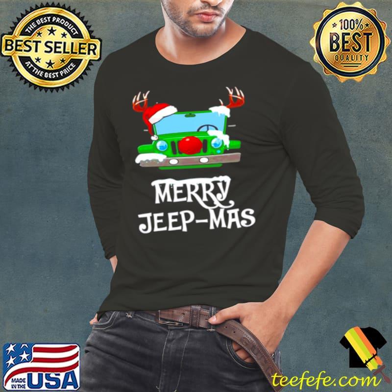 Funny Awesome merry jeep mas jeep reindeer Christmas Long Sleeve Tee Funny Awesome merry jeep mas jeep reindeer Christmas Long Sleeve Tee