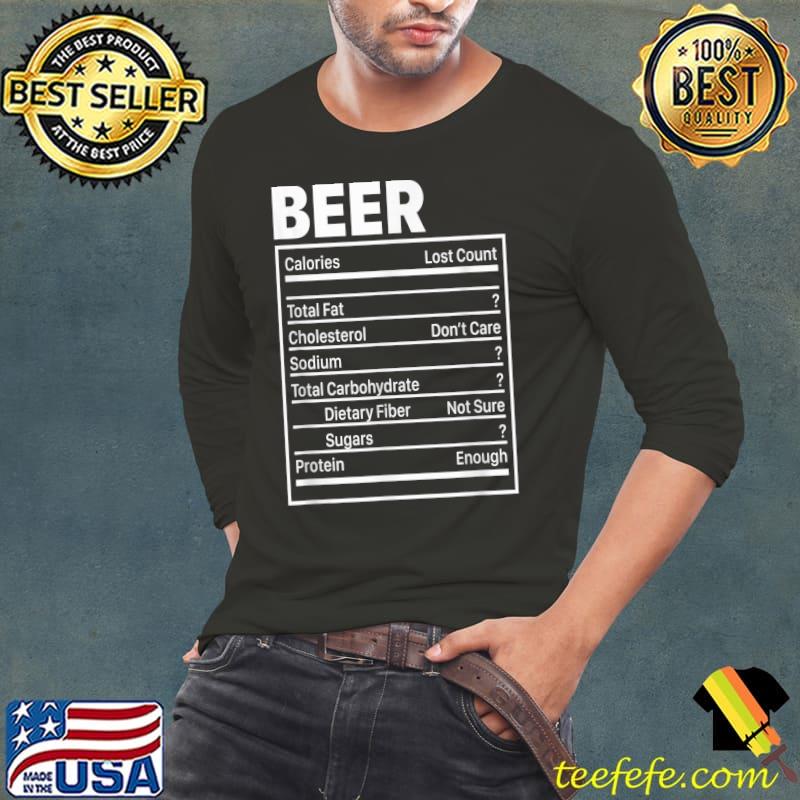 Funny Beer Nutritional Ingredients, Funny ThanksGiving For Dad T-Shirt Long Sleeve Tee Funny Beer Nutritional Ingredients, Funny ThanksGiving For Dad T-Shirt Long Sleeve Tee