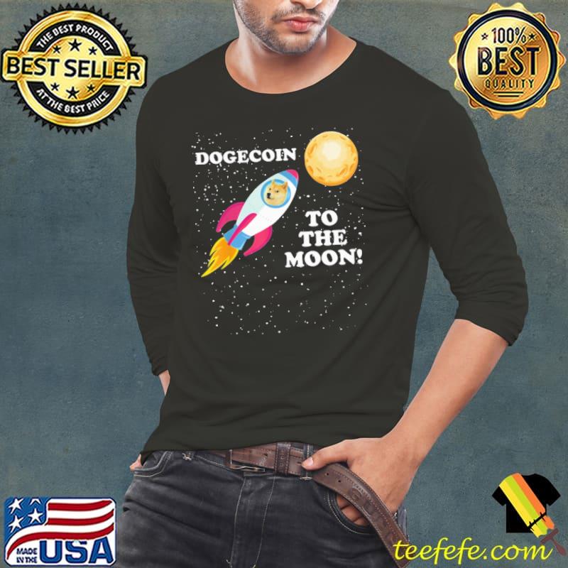 Funny Cheems Dogecoin Astronaut To the Moon Shirt Long Sleeve Tee Funny Cheems Dogecoin Astronaut To the Moon Shirt Long Sleeve Tee