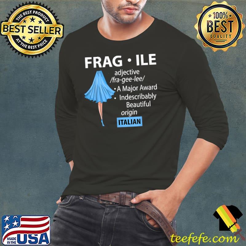 Funny Christmas Fragile Major Award T-Shirt Long Sleeve Tee Funny Christmas Fragile Major Award T-Shirt Long Sleeve Tee