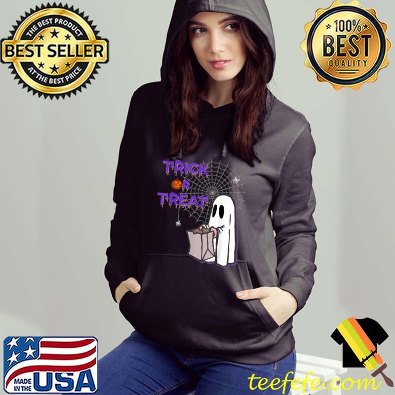 Funny Cute ghost asking for treats Halloween Costume T Shirt Funny Cute ghost asking for treats Halloween Costume T Shirt
