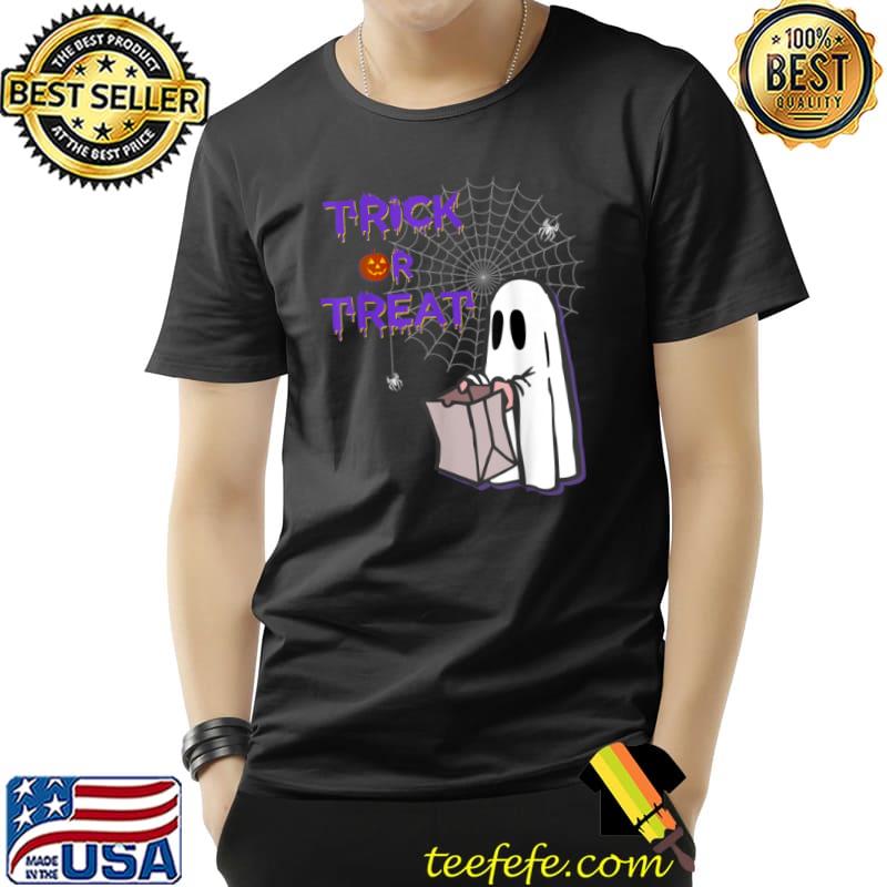 Funny Cute ghost asking for treats Halloween Costume T Shirt Unisex Funny Cute ghost asking for treats Halloween Costume T Shirt Unisex
