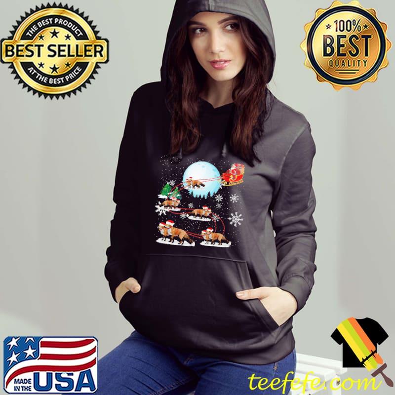 Funny Fox And Santa Christmas Shirt