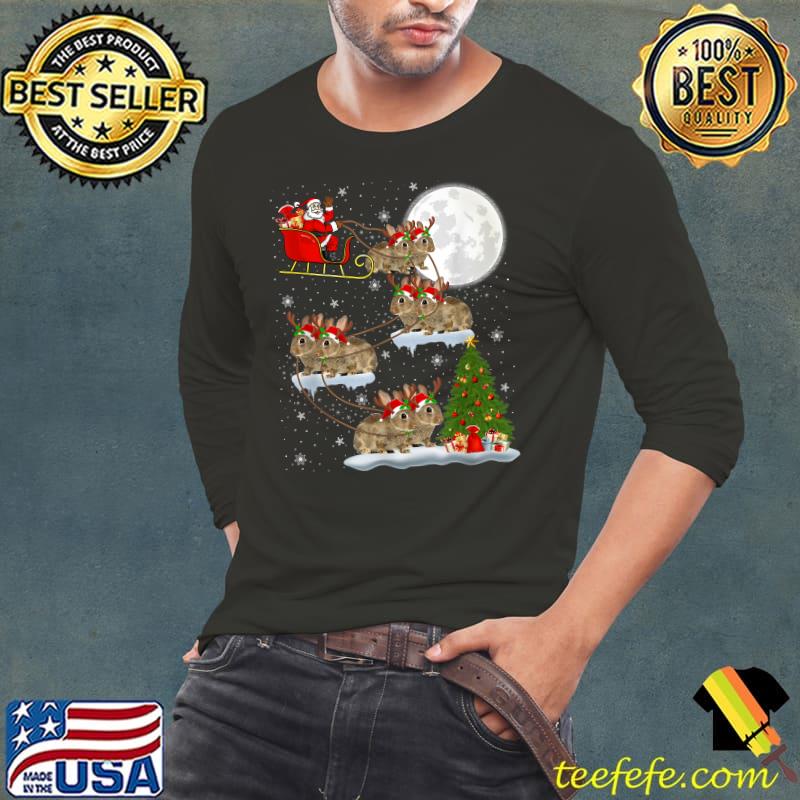 Funny Funny Xmas Lighting Tree Santa Riding Bunny Christmas T-Shirt Long Sleeve Tee Funny Funny Xmas Lighting Tree Santa Riding Bunny Christmas T-Shirt Long Sleeve Tee