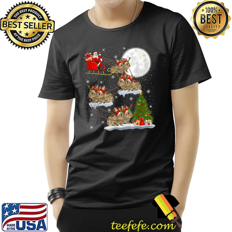 Funny Funny Xmas Lighting Tree Santa Riding Bunny Christmas T-Shirt Unisex Funny Funny Xmas Lighting Tree Santa Riding Bunny Christmas T-Shirt Unisex