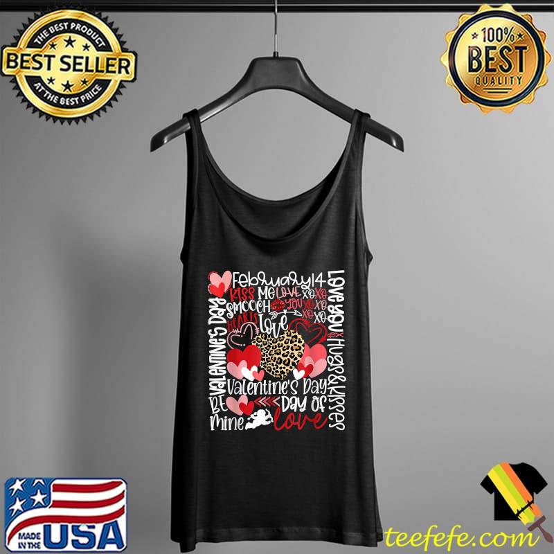 Funny Hugs & Kisses Leopard Hearts Love Valentines Day Women T-Shirt Tank Top Funny Hugs & Kisses Leopard Hearts Love Valentines Day Women T-Shirt Tank Top