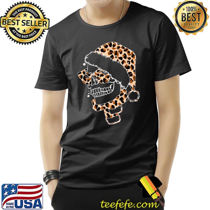 Funny Leopard Santa Skeleton Glasses Cheetah Skull Dead Inside T-Shirt Unisex Funny Leopard Santa Skeleton Glasses Cheetah Skull Dead Inside T-Shirt Unisex