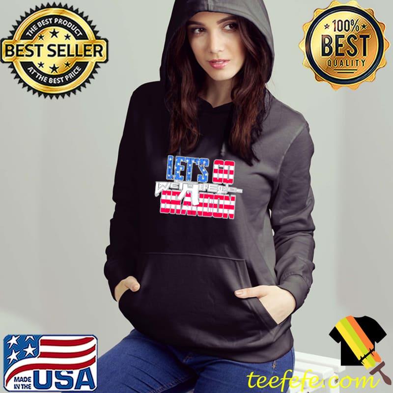 Funny Lets Go Brandon Brandon US Flag We the People Gun shirt