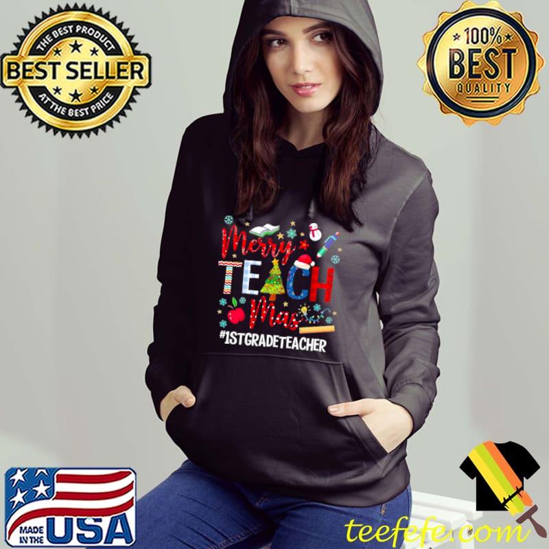 Funny Merry Teach Mas 1st Grade Teacher Christmas Sweater Shirt Funny Merry Teach Mas 1st Grade Teacher Christmas Sweater Shirt