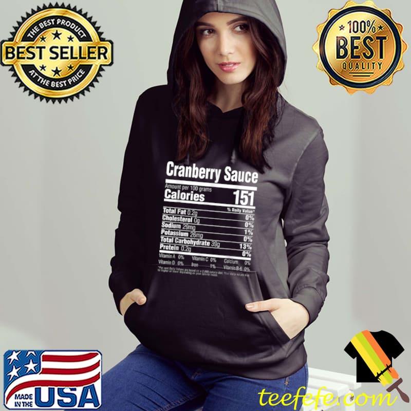 Funny Nutrition Thanksgiving Cranberry Sauce Food T Shirt Funny Nutrition Thanksgiving Cranberry Sauce Food T Shirt