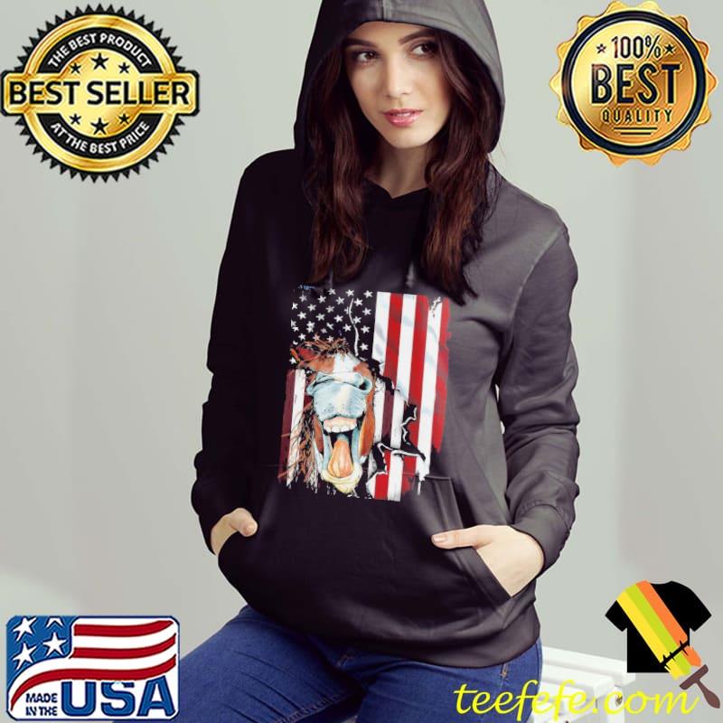 Funny Official American Horse Face Flag Shirt
